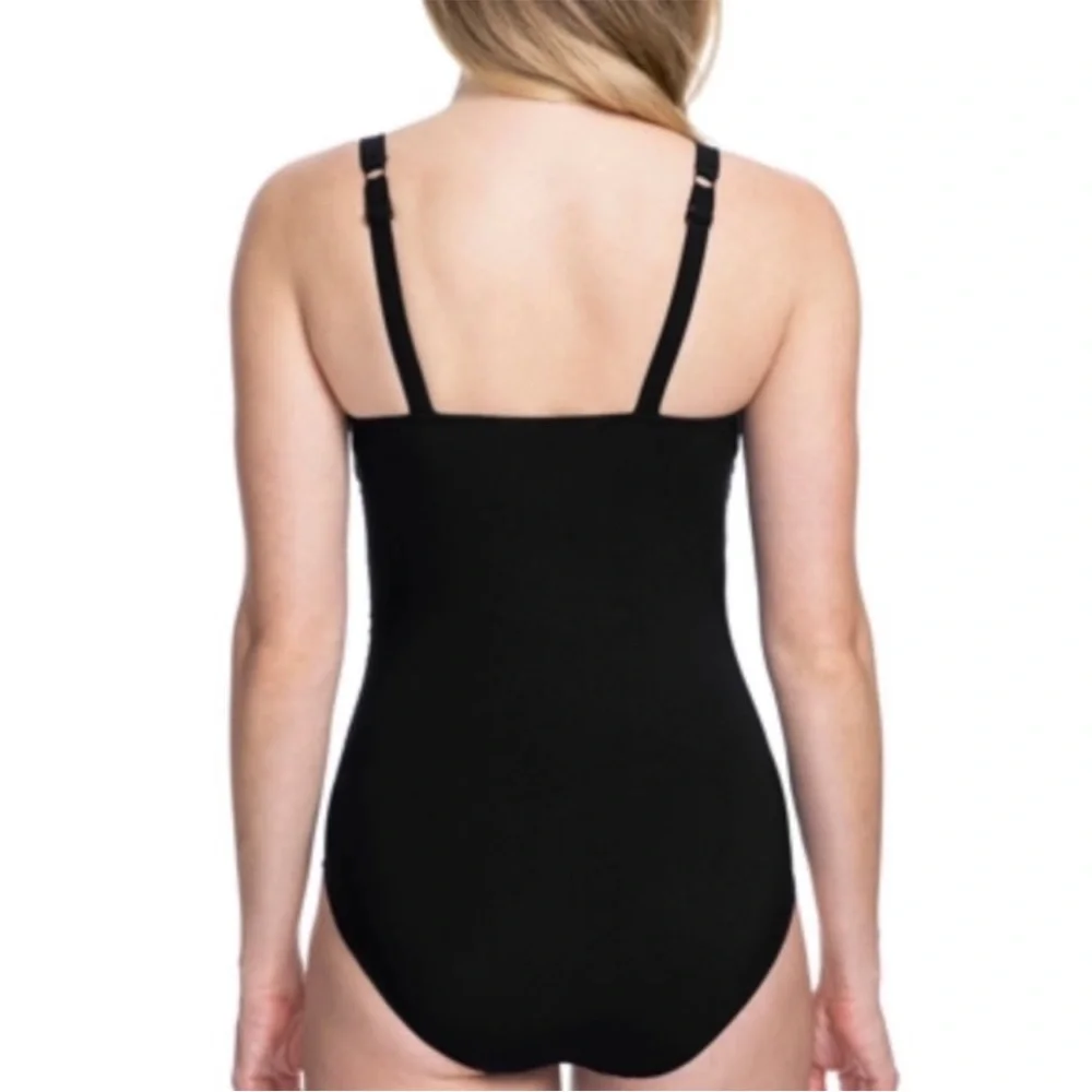 Profile by Gottex Tutti Frutti one piece swimsuit, black,  8 F cup